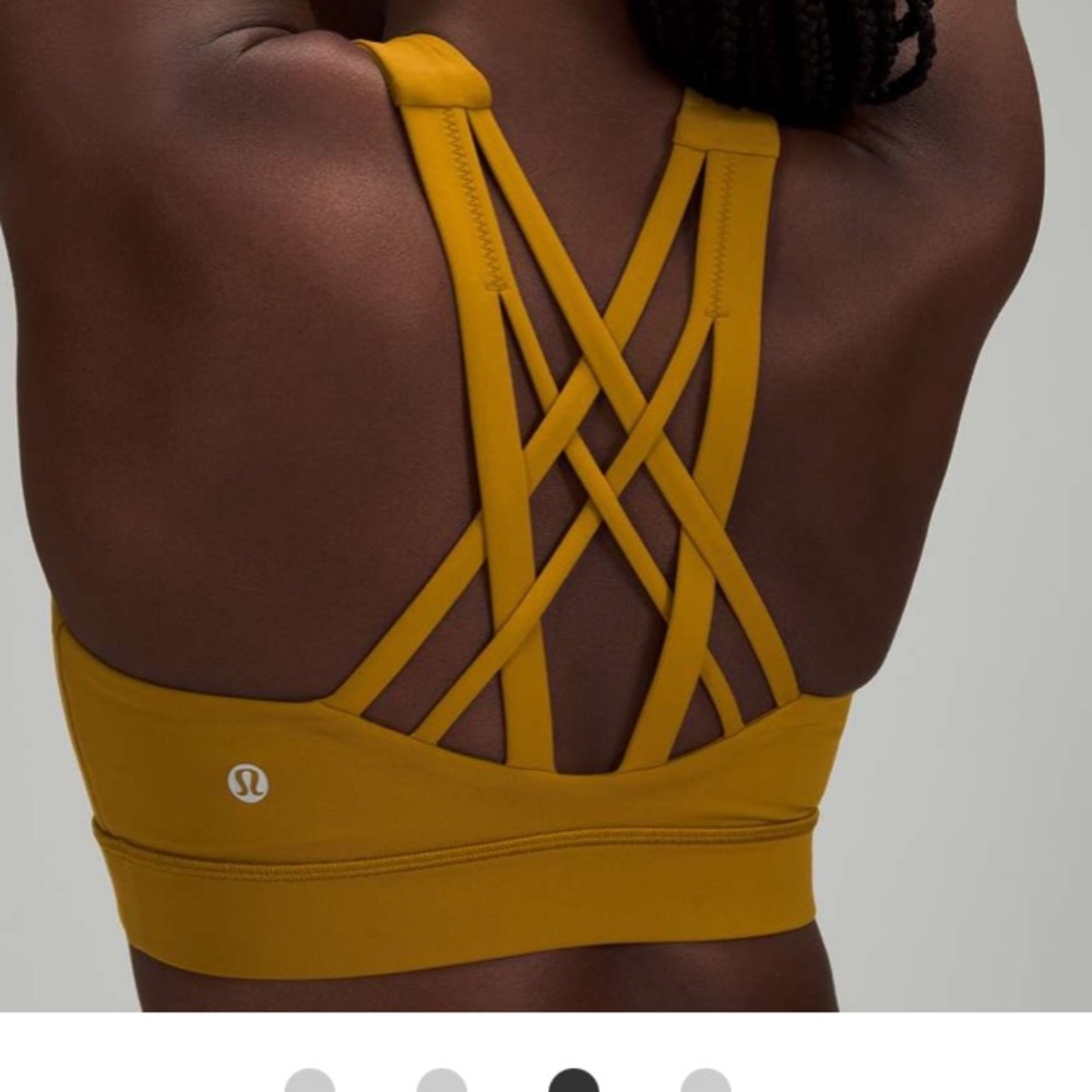 Lululemon free to be elevated bra gold spice 10